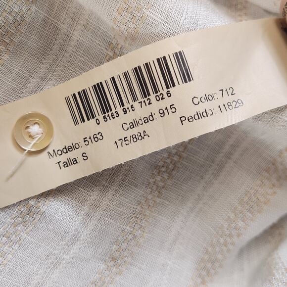 Massimo Dutti Linen Top Womens Small Stripped Dolman Beachy Coastal Portugal - Picture 12 of 14